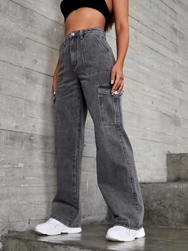 Image of KOTTY High Waist Wide Fit Jeans - Women's Relaxed Denim with Wide Leg