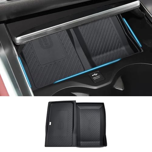 JKCOVER Center Console Wireless Charging Protective Non-Slip Mat Compatible with BMW X5 G05 X7 G07 (2019-2025) and BMW X6 G06 (2020-2025) Accessories Console Inserts Phone Charger Protective Pad