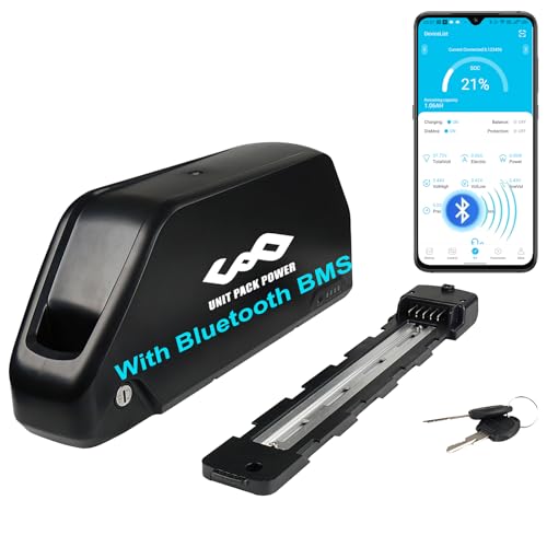 48V Ebike Battery with 40A Smart BMS with WiFi Module Bluetooth 24Ah Electric Bicycle Batteries for 100W-1500W Motor