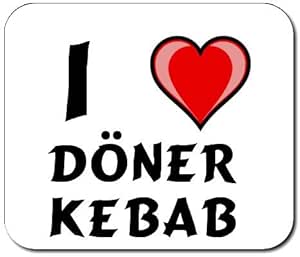 I Love Döner kebab Decorated Mouse Pad : Amazon.co.uk: Computers ...