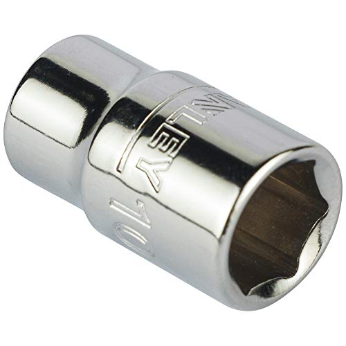 Image of STANLEY STMT72881-8B 1 /4-inch 10mm Chrome Vanadium Steel 6 Point Standard Socket (Silver)