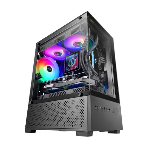 Mars Gaming MC-SE2, Case Gaming MicroATX, Vetro Temperato Frontale e Laterale Senza Cornice, Ventola...