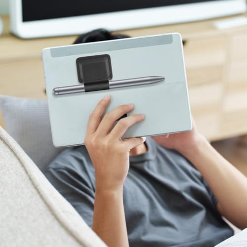 Image of BOXOB 5pcs Pen Loop Holder, Self Adhesive Leather Stylus Holder Elastic Pencil Sleeve Attached to Journals Notebooks Case for Apple Pencil (USB-C / 1st / 2nd Generation) and Stylus Pens