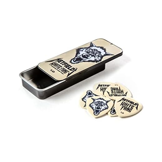 Jim Dunlop James Hetfields - Caja con 6 púas (1 mm), color blanco