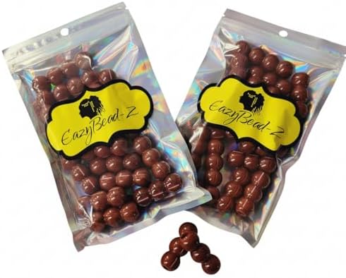 Eazybead-Z Chocolate Brown Hair Clips, Brown Decorative Beads for Braids, Quick-Attach Design, Professional Hair Styling Accessories, 16 Pieces, Clip on Hair Beads, Clip on in Less Than 10 Seconds image 5