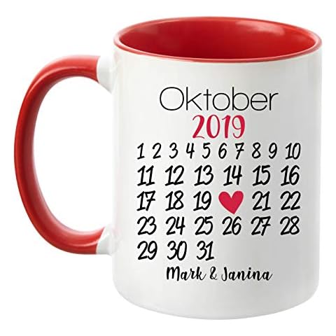 Liebtastisch® "Calendario Liebe" - Taza de café personalizable Cover