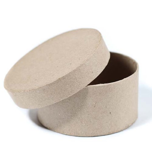 Factory Direct Craft Package of 12 Ready to Decorate Paper Mache Boxes with Lid for Crafting, Creating and Projects