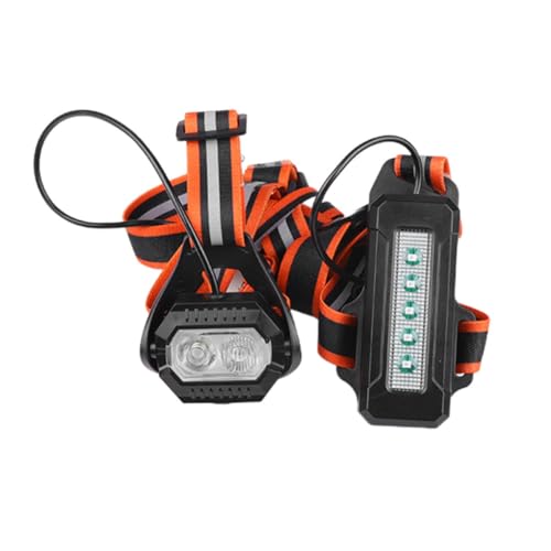 Lámpara de pecho para correr de noche sin rebote batería 2200 mAh y arnés reflectante USB