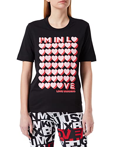 Catálogo de I Love Moschino Top 5. 29 Love Moschino Camiseta para Mujer con Texto en inglés «I'm in Love», Negro, 14