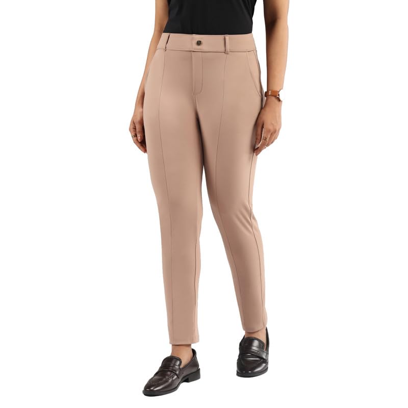 BlissClub Ultimate Cigarette Pants | 2 kieszenie | Niesamowicie elastyczne | Wzory plisowane