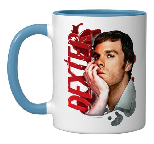 Dexter Layered Ceramic Mug, Blue/White
