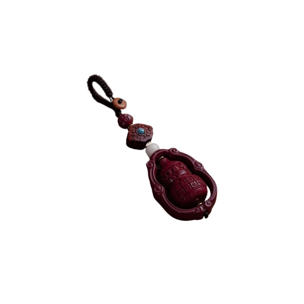 Llavero Bolsa Encantos Llavero con colgante de calabaza la fortuna cinabrio oro púrpura, paz, joyería, adornos regalo for el coche, decoración mochila