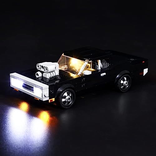 Kyglaring LED Lighting Kit Compatible with Lego Speed Champions Fast & Furious 1970 Dodge Charger R/T 76912 Building Blocks
