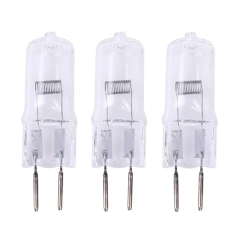 TYKGSQIP G6.35 Halogen Bulb 12V 50W Long Life Capsule lamp GY6.35 Base Halogen Light Source for Signal lamp Track Lighting(12V 50W 20PCS)