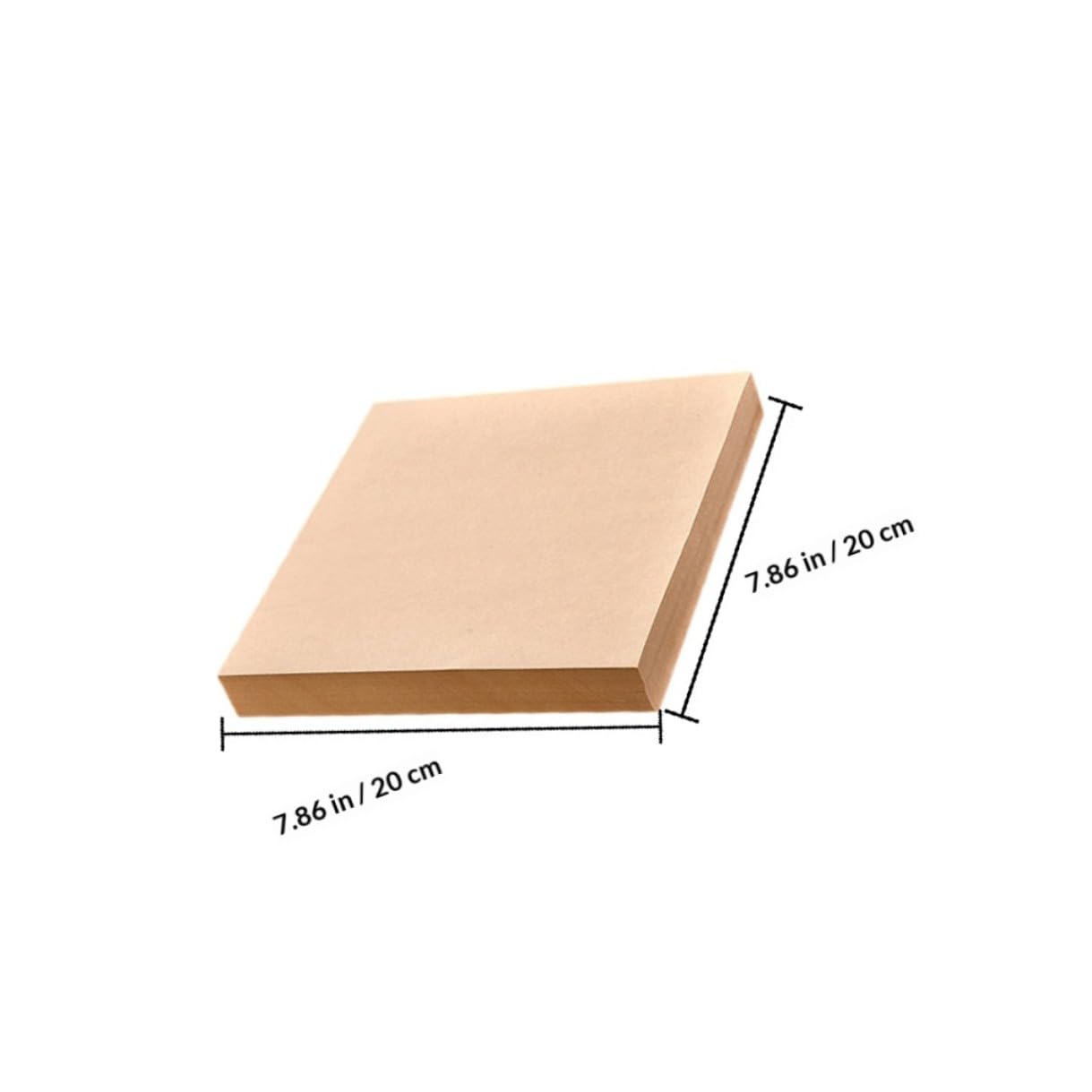 Tofficu Papel Kraft para Hornear 20X20 CM, 40g Resistente al Calor, 500 Hojas Desechables para Freidora de Aire y Snacks en Cocina