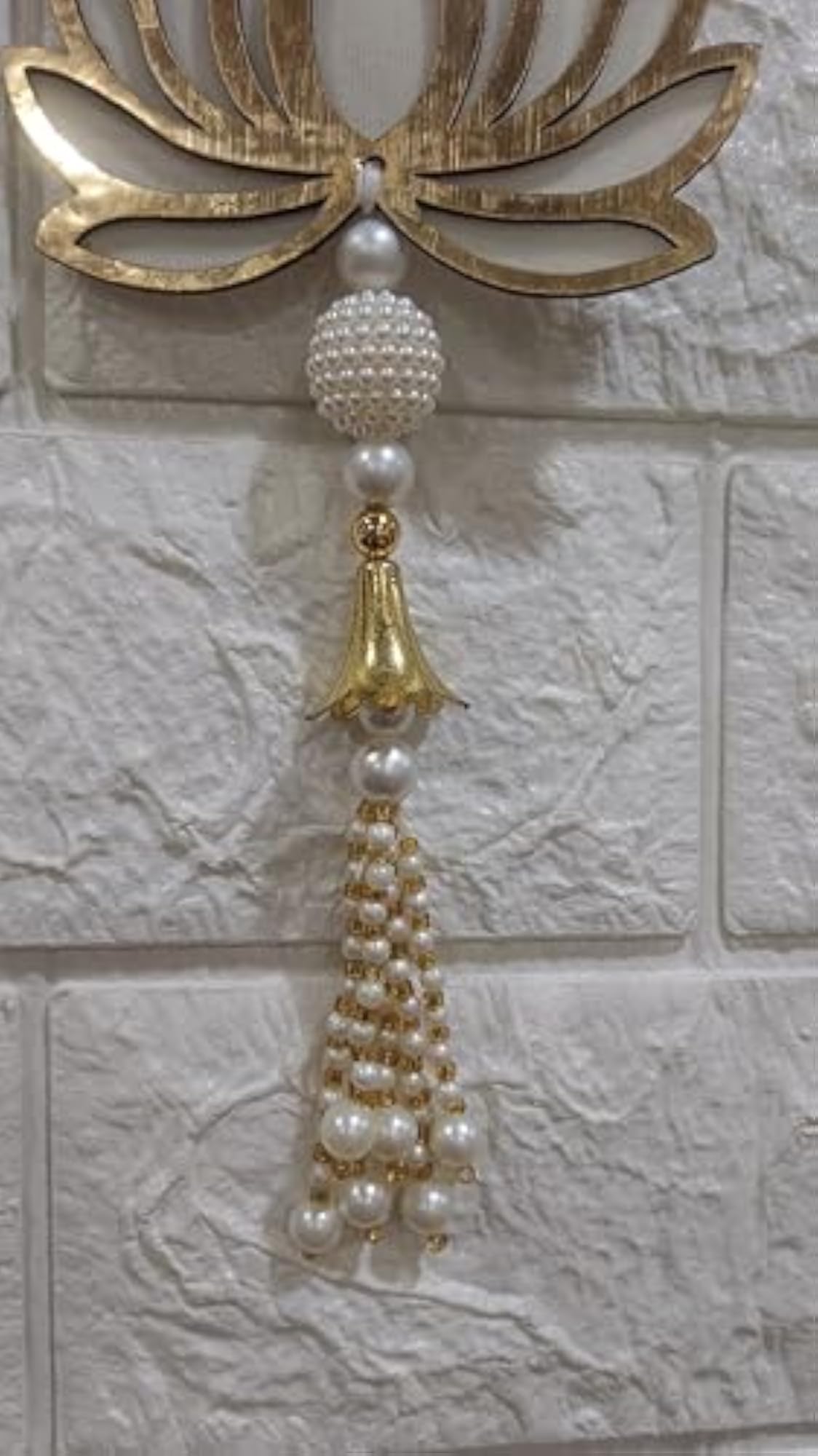 Handmade Wall Decor Cardboard Lotus with Latkan String