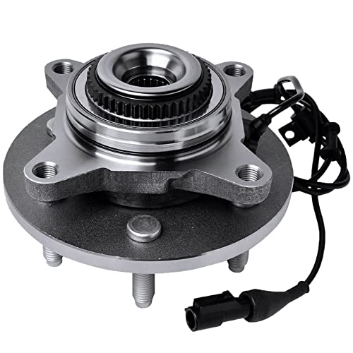 Image of MotorbyMotor 515079 Front Wheel Bearing and Hub Assembly 4WD with 6 Lugs Fits for Ford F-150, Lincoln Mark LT Navigator Low-Runout OE Directly Replacement Hub Bearing w /ABS