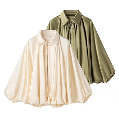 Women’S Casual Lightweight Satin Flying Jacket Long Sleeve Full Zip Front Coat2