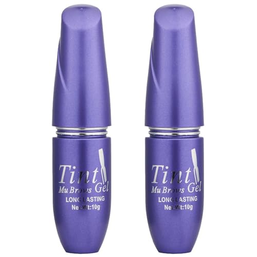 Tinte para cejas Peel Off, paquete de 2, gel para cejas con tatuaje para definición natural, fórmula resistente al agua con acabado a prueba de manchas, marrón claro