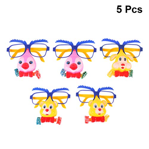 Toyvian Óculos de nariz para bigode de crianças, óculos de disfarce, óculos de sol, novidade com api