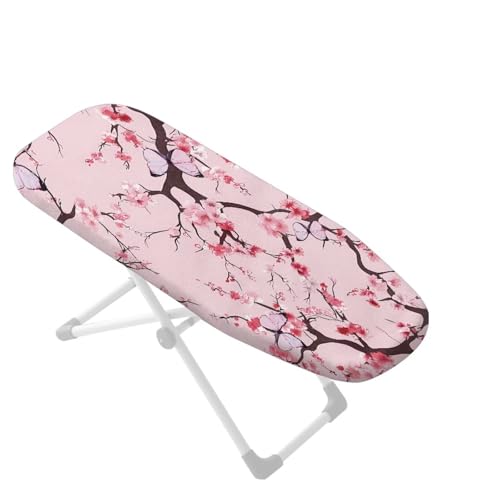 Plum Blossoms Iron Board Cover for Home Replacement with Elastic Edge Dust Proof Stain Resistant Cover for Ironing Board Pad Covers Non-Slip Replacement Accessories