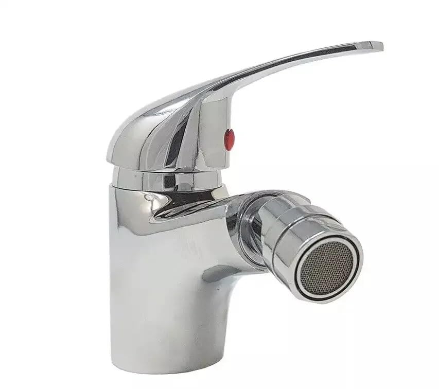 Monomando para Bidet, diseño elegante, cromado, 13 cm de altura