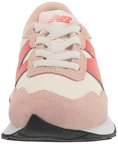 New Balance Kids 237 Bungee Sneaker, OYSTER PINK/MARS RED, 2 W Infant (0-12 Months)2
