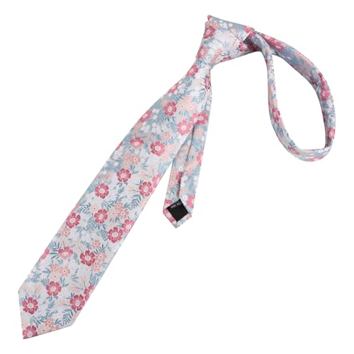 Image of Alizeal Mens 3.15'' Natural Flower Pattern Tie with Floral Pocket Square Set