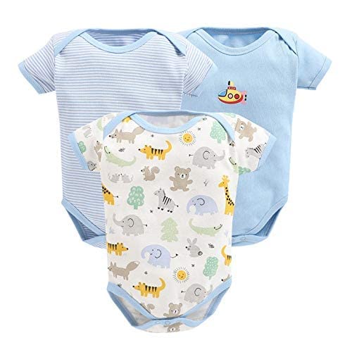 POOJA BABY Cotton Baby Bodysuit Short Sleeve Half Romper Pack of 3 Soft & Comfortable for Kids Pack of 3 - Review, Price and Buying Guide