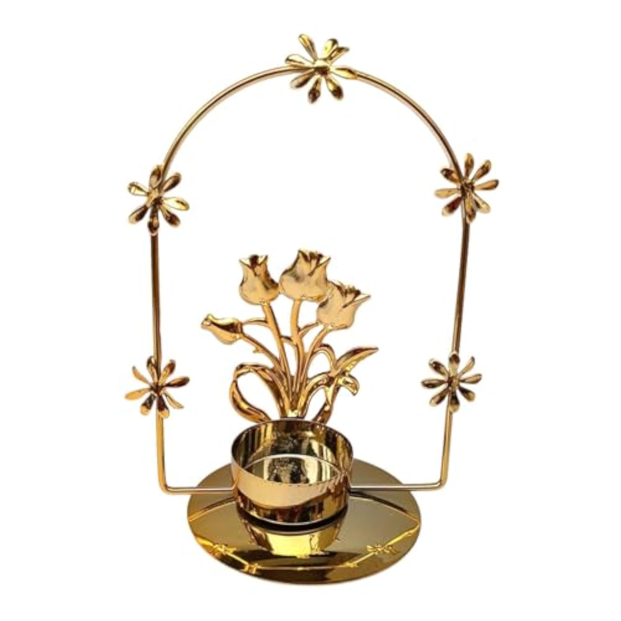 Single Head Metal Candlestick for Dining Room