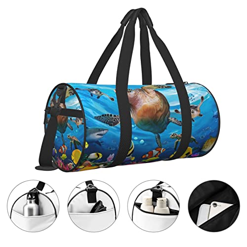 Sac de sport avec compartiment à chaussures étanche noir de taille unique