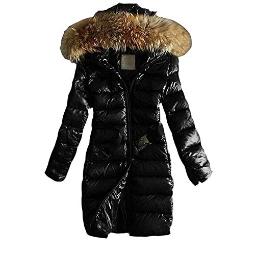 Preisvergleich Produktbild Beval Damen Winterjacke Wintermantel Lange Daunenjacke Jacke Outwear Frauen Winter Warm Daunenmantel mit Pelzkragen Mantel Steppmantel