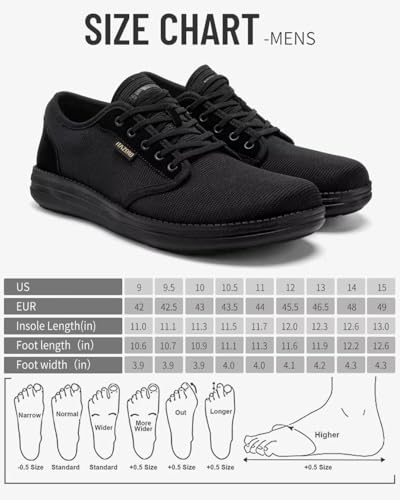Image of 1TAZERO Mens Wide Width Slip On Shoes with Arch Support Insoles Men Lightweight Casual Loafer for Elderly & Wide Feet Plantar Fasciitis Walking Shoes