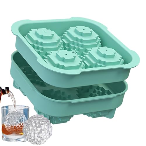 ゴルフボールアイスモールド | 4つの ゴルフ 形状 簡単 脱型 冷凍庫用 | アイスボール キューブ 型 | カクテル・テキーラ・ウォッカ・ジュース・フルーツゼリー・チョコレート・バニラソース用