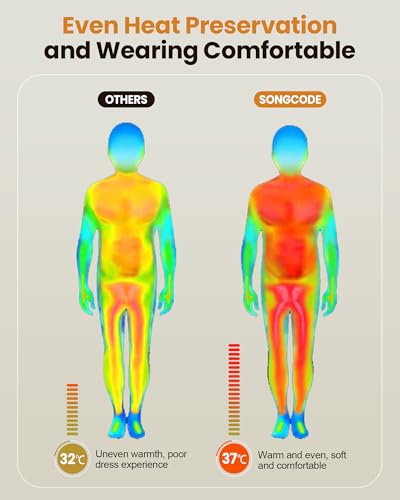 songcode Thermal Underwear for Kids Long Johns, Boys Thermal Underwear Set for Skiing, Base Layer Long Underwear Boy Winter Charcoal