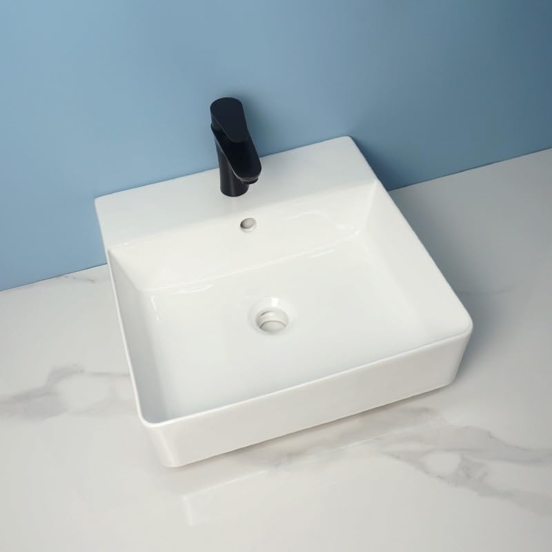 Lavabo de salle de bain en céramique fine vasque à poser moderne - 5