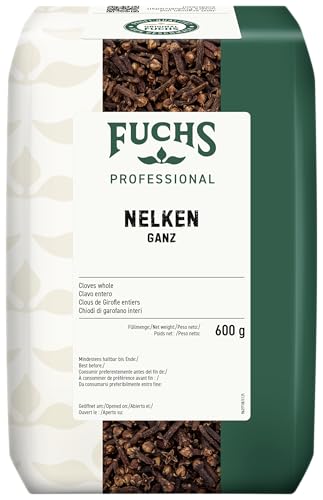 Fuchs Professional - Nelken ganz | Gewürznelken für Rotkohl Weihnachtsgebäck oder Glühwein | Profi-Qualität für Großverbraucher | 0 6 kg im recyclebaren Beutel