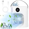 Aire Acondicionado Portatil,Mini Enfriador de Aire Silencioso 900ml Refrigerador de Aire con Temporizador, 3 Modos, 3 Velocità de Viento,Ventilador De Escritorio Para Oficina En Casa