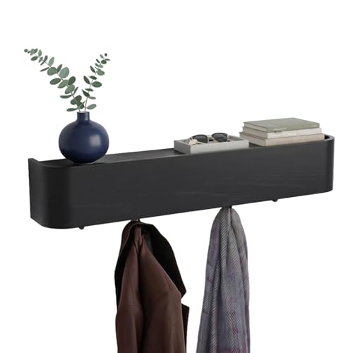 Avilia - Appendiabiti da Parete Salvaspazio in Quercia Nera con
