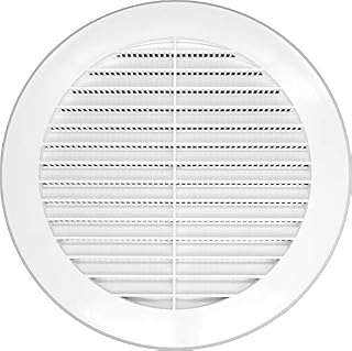 4 Inch / 100 mm Vent Cover - Galvanized Steel Round Soffit Vent - Air Vent Louver - Grille Cover - Built-in Fly Screen Mesh - HVAC Ventilation (4'' Inch, Galvanized Steel)