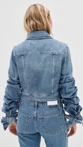 alice + olivia Women's Tiff Denim Jacket with Bow Sleeve3