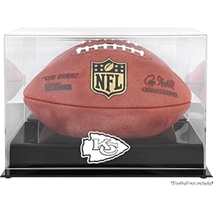 Kansas City Chiefs Black Base Football Display Case – Football Logo Display Cases