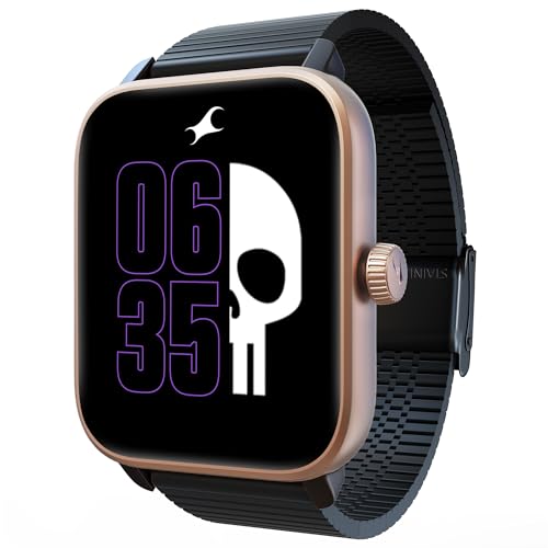 Image of Fastrack Phantom Smart Watch|1.85 inch UltraVU Display| Functional Crown| SingleSync BT Calling|100+ Sports Modes|100+ Watchfaces|AI Voice Assistant|in-Built Games| Aluminium Case with Mesh Strap