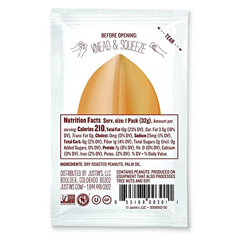 Image of Justins Classic Peanut Butter Singles, 1.15 OZ, (Package May Vary) (Pack of 2)
