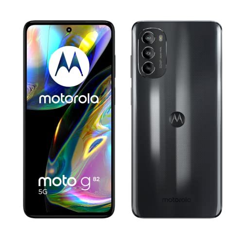 Motorola Moto g82 (6.6 インチ 120 Hz OLED スクリーン、50 MP OIS カメラ システム、ドルビー アトモス、ステレオ スピーカー、5000 mAh バッテリー、5G、Snapdragon 695 プロセッサー、6/128 GB、デュアル SIM)、グレー (SP/PT バージョン))