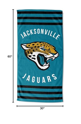 Image of Northwest NFL Jacksonville Jaguars Unisex-Adult Beach Towel, 30 inch x 60 inch, Stripes
