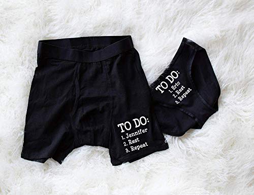 Men and Women Custom Funny Underwear Matching Set Funny Couple Underwear Personalized His Hers Gift2