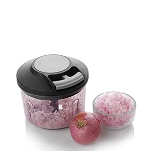 MIRARIYA Manual Food Chopper, Compact & Powerful Hand Held Vegetable Chopper-Blender to Chop Fruits and Vegetables