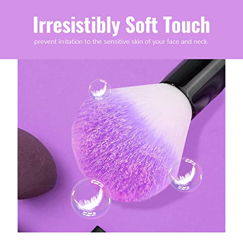 Makeup Brushes Set Professional-32Pcs Cosmetic Brushes Makeup Brush Set for Foundation Blush Blending Eyeshadow Makeup Tools Purple