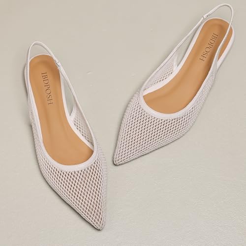 Image of Slingback Flats for Women Stylish Pointed Toe Design with Comfortable Mesh Material for Breathable Party Dress Elegant Shoes